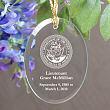 U.S. Navy Memorial Personalized Oval Glass Ornament 833314