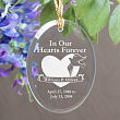 In Our Hearts Forever Memorial Personalized Oval Glass Ornament