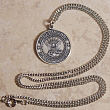 Personalized St. Michael Navy Medallion 8517990-NAVY