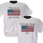 American Flag Personalized Military T-shirt 31855X