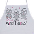 Gray Hares Personalized Apron 83857