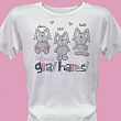 Gray Hares Personalized Scoop Neck T-Shirt