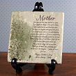 To My Mom Personalized Tumbled Stone Plaque