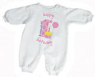 Baby Girl's 1st Birthday Fleece Romper