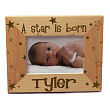 New Baby "A Star is Born" Personalized Wood Picture Frame