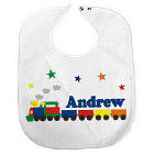 New Baby "All Aboard Baby Train" Personalized Baby Bib