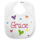 New Baby "She's All Heart" Personalized Bib