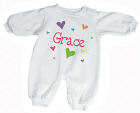 New Baby "She's All Heart" Personalized Fleece Romper
