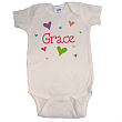 New Baby "She's All Heart" Personalized Infant Creeper