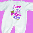 Not Easy Being A Princess Fleece Romper 6338x