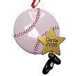 Baseball Star Personalized Christmas Ornament