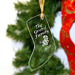 Family Personalized Glass Stocking Ornament