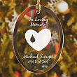 Forever In Our Hearts Memorial Personalized Oval Glass Ornament 820204