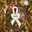 Glass Breast Cancer Awareness Ornament