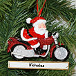 Santa Motorcylin' Personalized Ornament 825253