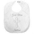 God Bless...Personalized Christening Baby Bib