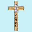 Praying Boy Personalized Wood Wall Cross 8511450