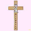 Praying Girl Personalized Wood Wall Cross 8511460