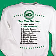 Personalized Top Ten Golf  Sweatshirt 52695X