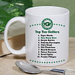 Personalized Top Ten Golf Ceramic Coffee Mug 226950