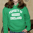 Property of Ireland Personalized Green Hooded Sweatshirt H52662X