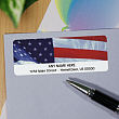 USA Flag Personalized Photo Address Labels 116870