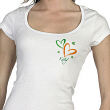 Hearts &amp; Luck Personalized Ladies Baby Tee