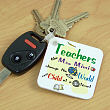 Personalized Teacher Key Chain - Change The World 311220