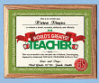 World's Greatest Teacher Personalized Printed Plaque