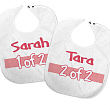 1 of 2 Twin Personalized Baby Bib