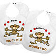 Just Monkey Around Twin Personalized Baby Bib 814288