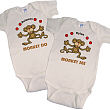 Just Monkey Around Twin Personalized Infant Creeper 931428X