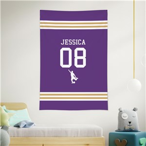 Personalized Sports Stripes Wall Tapestry U11596189