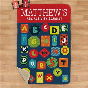 Personalized ABC Activity Sherpa Blanket