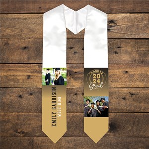 Personalized Graduation Stole with Photo and Custom Text