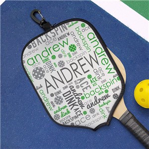 Personalized Pickleball Word Art Paddle Cover U22064176