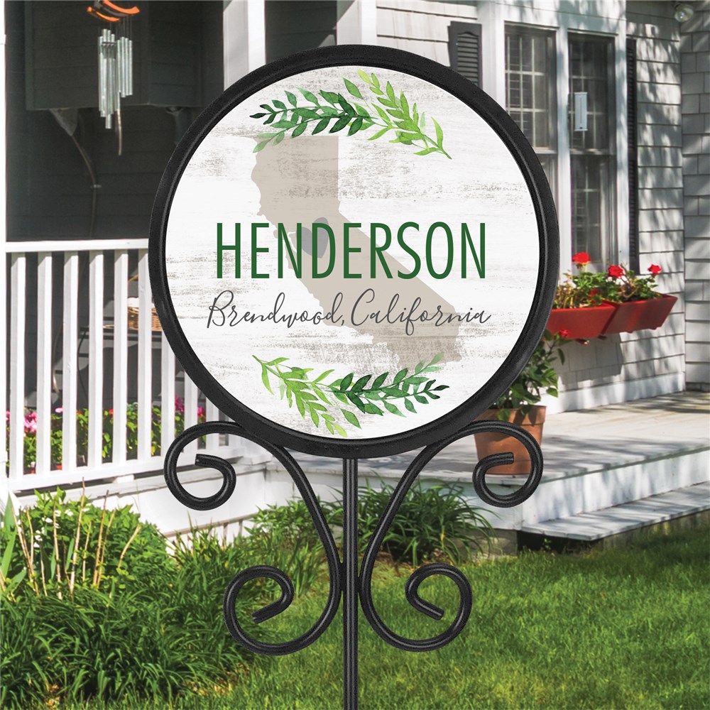 Personalized Home State Round Magnetic Sign Set  UV165925