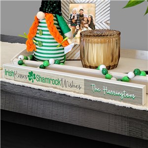 Irish Kisses And Shamrock Wishes Table Sign