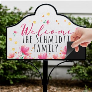 Personalized Spring Welcome Magnetic Sign