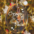 Couples Personalized Oval Glass Ornament 86144
