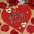 Keep Me Together Personalized Heart Shaped Wood Jig Saw Puzzle 615532