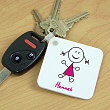 Personalized Stick Figure Key Chain 326390