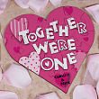 Together We're One Personalized Heart Shaped Wood Jig Saw Puzzle 615542