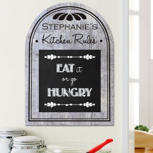 Personalized Kitchen Rules Wall Sign | Gifts For The Home