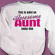 Awesome Aunt Personalized Sweatshirt