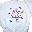 Butterfly and Flowers Big Sister Personalized Youth Sweatshirt 51557X