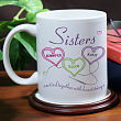 Sisters Heartstrings Personalized Coffee Mug 21730