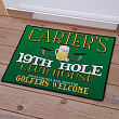 19th Hole Personalized Golf Doormat