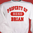 Property of My Valentine  Personalized Sweatshirt