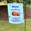 Personalized Baby Boy Announcement Garden Flag